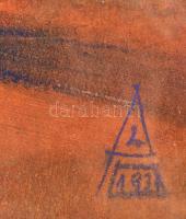 Pittner jelzéssel: Család. Pasztell, papír, üvegezett keretben, 51×37 cm