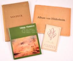 Vegyes művészeti könyv tétel: Munkácsy, Firenze, Album von Hildesheim, Van Dyck, összesen 4 db, jó állapotban