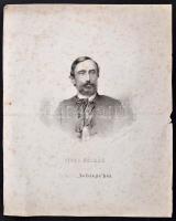 1866 Tisza Kálmán kőnyomatos portréja. Pollak testvérek, Pest. Foltos. 24x28 cm