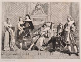 4 db metszet és grafika: Ludemille Baronne Schirending, gr. Pachler, P v. Cornelius, Rézmetszet, lit...