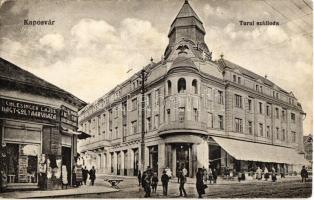 1916 Kaposvár, Turul szálloda, Schlesinger Lajos áruháza a Nagy Gólyához. Szabó Lipót kiadása