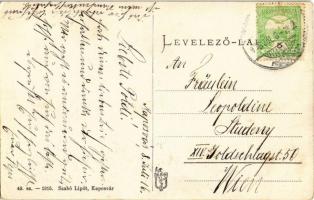 1916 Kaposvár, Turul szálloda, Schlesinger Lajos áruháza a Nagy Gólyához. Szabó Lipót kiadása