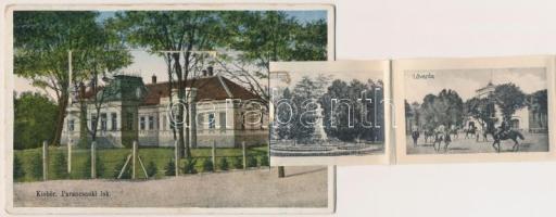 Kisbér, Parancsnoki lak. leporellolap belül lovarda, tejmunkás képzőiskola és Török villa. Haftl Kál...