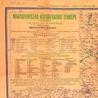 1942 Magyarország közigazgatási térképe 1918-ban az 1942-es határokkal. Tevr: Kogutowicz Manó 120x80...