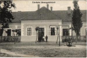 1912 Balatonkiliti, Somogy-kiliti (Siófok); Községháza, kút (EK)