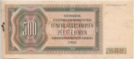 Német Harmadik Birodalom / Cseh-Morva Protektorátus 1942. 500K 2. kiadás T:I,I- fo. 
German Third R...