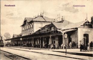 1922 Kecskemét, vasútállomás, gőzmozdony (EK)