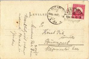 1928 Keszthely, Festetics park kapuja. Mérei Ignác kiadása