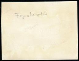 cca 1930 Budapest, fogaskerekű, gotó, hátulján feliratozva, 6×8 cm