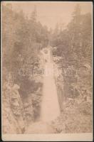 1890 Nagy-Tarpataki-vízesés (Magas-Tátra), 3 db fotó Divald Károly műterméből, 11×16 cm / Veľká Stud...