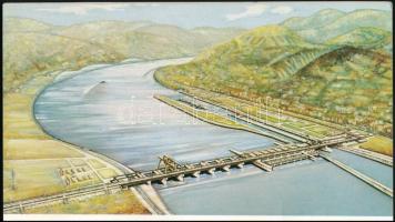 cca 1985 Oviber: Gabcsikovo-Nagymarosi Vízlépcsőrendszer bemutatása. 24p. színes ábrákkal a meg nem ...