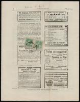 1903 a Ráczkevei közlöny 2. évf. 9. lapszáma, érdekes írásokkal, felvágatlan példány, okmánybélyegge...