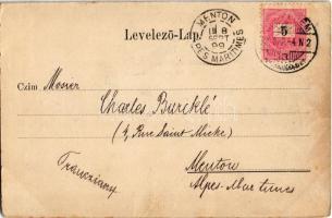 1899 Veszprém, leánynövendékek, főgimnázium, Pósch könyvkereskedése  (EK)