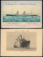 4 db hajó reklám: Cunard Line, White Star Line SS. Majestic, Bremen, Hamburg-Amerika Line. / 4 ship advertisings