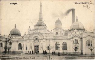1905 Szeged, Városi gőzfürdő. Grünwald Hermann kiadása
