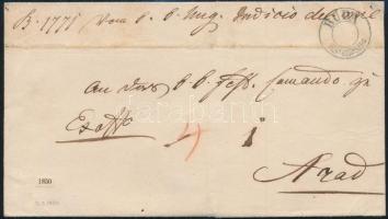 1850 Ex offo "BUDA" dátum nélküli bélyegzéssel / without date - Arad