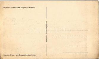 Sopron, Erdészeti és bányászati főiskola. Schöbert Antal fényképész (EK)