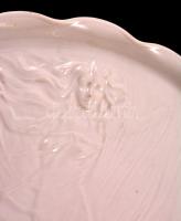 Szecessziós füles tálca, fér mázas, jelzés nélkül, apró kopásnyomokkal, 35,5×27 cm