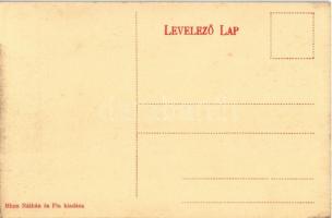 Sopron, Várkerület, villamos, templom, üzletek. Blum Náthán és fia kiadása