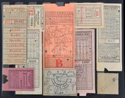 cca 1930-1980 Utazási jegyek, bárcák, utalványok óriási gyűjteménye. Összesen 222 db, albumba rendez...