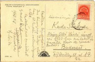 Szentendre, Zöldfa vendéglő, kerthelyiség, terasz. Ferenc József part 4. (EK)