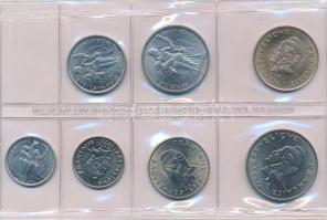 Új-Kaledónia 1952-82. F (7xklf) lezárt fóliatokban T:1
New Caledonia 1952-82. Francs (7xdiff)  in s...