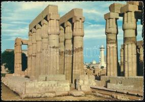 cca 1960 Az MTK labdarúgóinak aláírásai Egyiptomból küldött levelezőlapon (Börzsei, Danszky, Bödör, ...