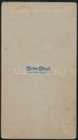 cca 1910 Kahler György (?-?) díszmagyarban, feliratozott fotó Weisz Hugó aradi műterméből, 24×13 cm