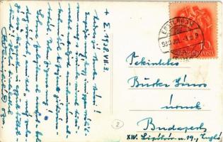 1938 Esztergom, Szent Antal Kollégium és Gimnázium I.-IV. osztályosok csoportképe, köztük cserkészek...