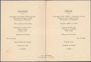 1934 Cosulich Societa Triestina di Navigazione hajózási vállalat MS Vulcania hajójának olasz nyelvű ...