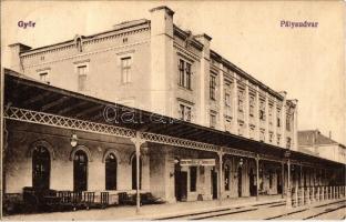 Győr, Pályaudvar, Vasútállomás, Posta, távirda és távbeszélő hivatal / Bahnhof / railway station