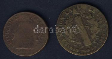 Franciaország 1793BB 1S, 2S T:4+,4/4+