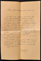 1943 Padányi Frank Antal (1884-1973): tanítóképzői igazgatónak írt levél
