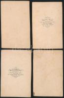 cca 1860 4 beazonosításra váró fotó 6x9 cm