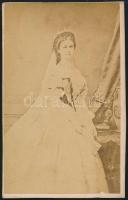 cca 1860 Erzsébet királyné fotója / Sisi photo 6x9 cm