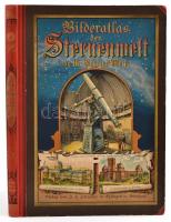 Edmund Weiss: Bilder-Atlas der Sternenwelt: Eine Astronomie fur Jedermann (41 Fein Lithographierte Tafeln) Stuttgart, 1892. Schreiber. Illusztrált félvászon kötésben, kis kopásokkal / In half linen binding, with some wear.