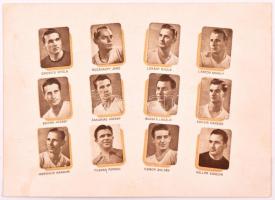 1953 A londoni 6:3-ra kiadott emléklap rajta az Aranycsapat tagjainak aláírásaival. Bozsik, Lantos, ...