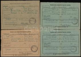 1944-1945 Herman Lipót (1884-1972) festőművész háborús okmányai (ideiglenes lakás bejelentés, álland...