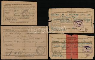 1944-1945 Herman Lipót (1884-1972) festőművész háborús okmányai (ideiglenes lakás bejelentés, álland...