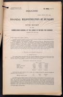 1924 A Népszövetség jelentése Magyarország pénzügyi rekonstrukciójáról. A jelentést Jeremiah Smith k...