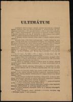 1944 Az ukrán hadseregcsoport parancsnoka által kiadott ultimátum a Budapest körzetében körülzárt né...