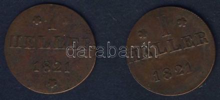 Német Államok/Frankfurt am Main 1821. 1H (2x) T:3