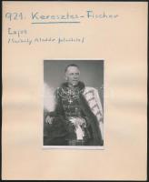 cca 1930 Keresztes-Fischer Lajos (1884-1948) vezérezredes, Székely Aladár fotója, papírlapra ragasztva, papírlapon feliratozva, 11,5×8 cm