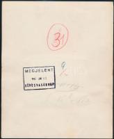 1922 Horthy Miklós vitézzé avatja fiát Horthy Istvánt (1904-1942), későbbi kormányzóhelyettest, papí...
