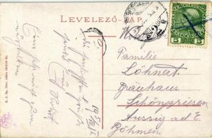 1916 Debrecen, vasútállomás, tehervagonok a vágányokkal