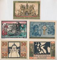 Németország / Weimari Köztársaság ~1921. 5db-os városi szükségpénz tétel, közte Hamburg, Bürgel, Nau...