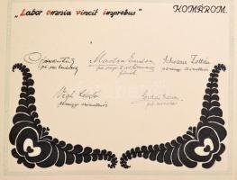 1947 Emlékkönyv Rákosy Jenő miniszteri tanácsos részére, sok száz aláírással