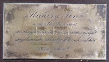 1947 Emlékkönyv Rákosy Jenő miniszteri tanácsos részére, sok száz aláírással