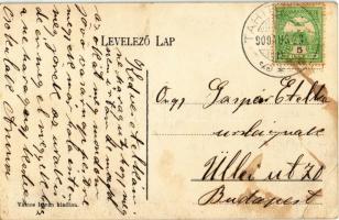 1909 Tahitótfalu, uszályhíd. Vámos István kiadása (EK)