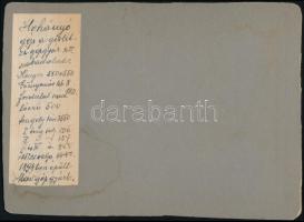 cca 1900 Hóhányó vasúti gép a MÁV Gépgyárban, keményhátú fotó, hátulján feliratozva, 13,5×18 cm